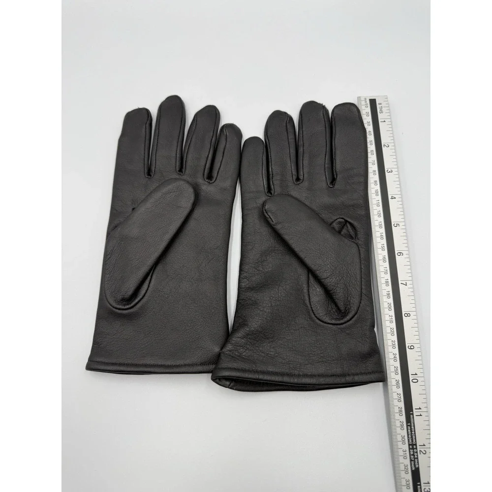 US Military Black‎ Leather Gloves Wool Lined Size 8 Steinberg Cold Weather